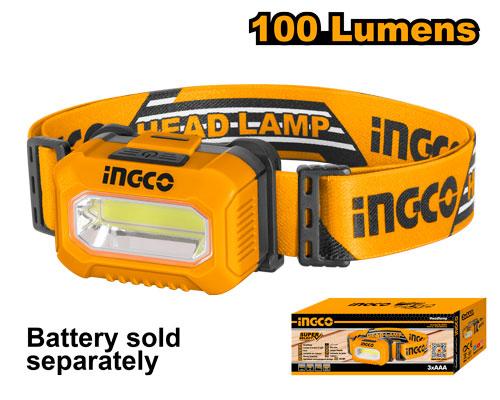 [HHL013AAA5] INGCO LAMPE FRONTALE A PILES 100 LUMENS INGCO AU MAROC [HHL013AAA5]