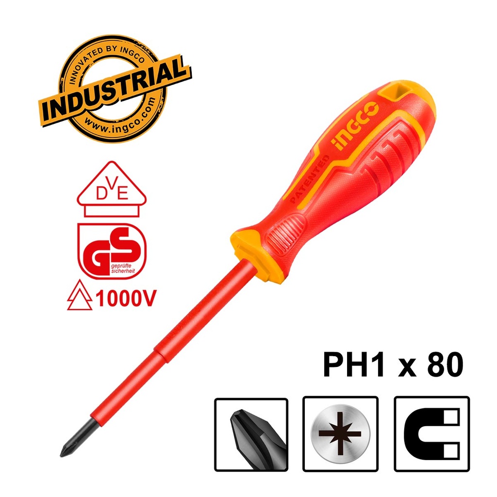 [HISD81PH180] INGCO TOURNEVIS ISOLE PH 1×80 AU MAROC [HISD81PH180]