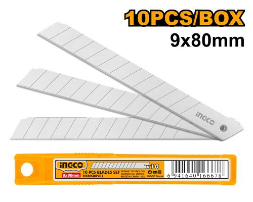 [HKNSB0901] INGCO BOITE DE 10 LAMES DE CUTTER 9X80MM AU MAROC [HKNSB0901]