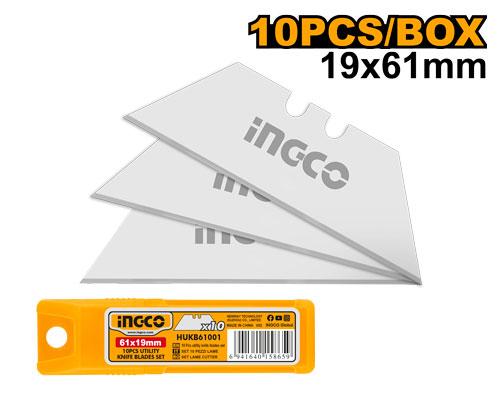 [HUKB61001] INGCO SET DE 10 LAMES DE COUTEAUX SK5 NR AU MAROC [HUKB61001]
