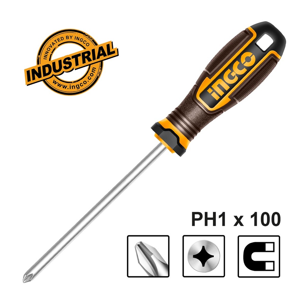 [HSDPH1100] INGCO TOURNEVIS PH 1X100MM MAGNETIQUE AU MAROC [HSDPH1100]