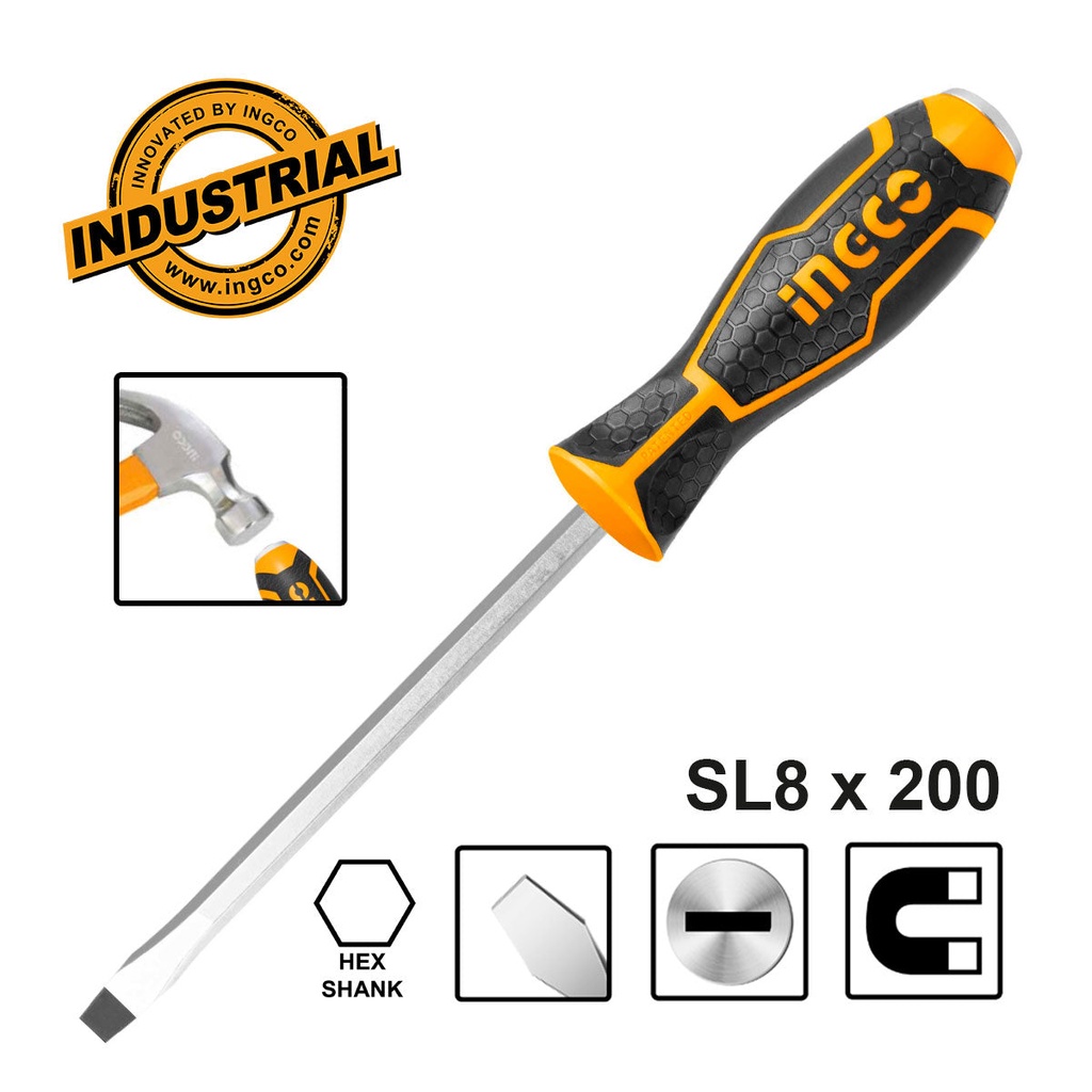 [HGTS288200] INGCO TOURNEVIS A ZONE DE FRAPPE VIS A FENTE 8*200 MM AU MAROC [HGTS288200]