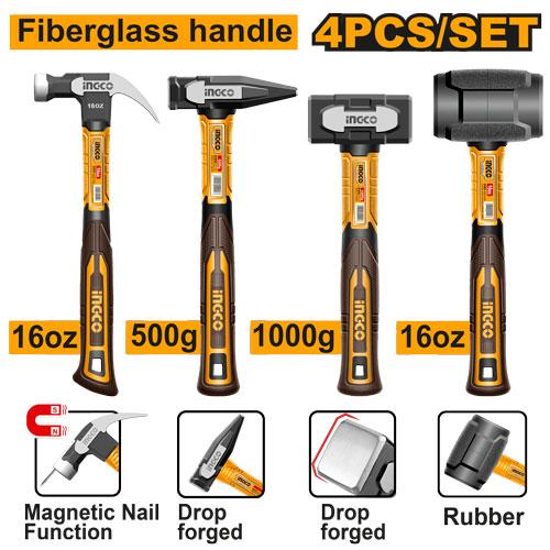 [HCH9004] INGCO KIT DE 4 MARTEAUX AU MAROC [HCH9004]