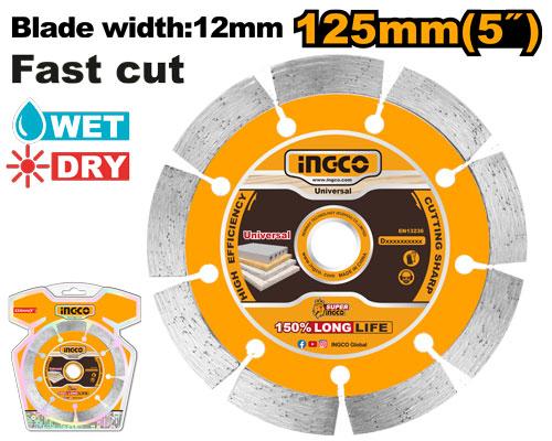 [DMD011251] INGCO DISQUE DIAMANT 125MM A SEC INGCO AU MAROC [DMD011251]