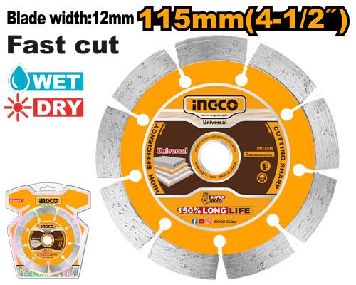 [DMD0111513] INGCO DISQUE DIAMANT 115MM A SEC INGCO AU MAROC [DMD0111513]