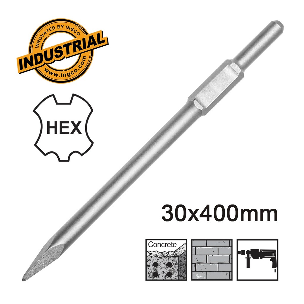 [DBC03340011] INGCO BURIN POINTU HEX 30X400MM INGCO AU MAROC [DBC03340011]