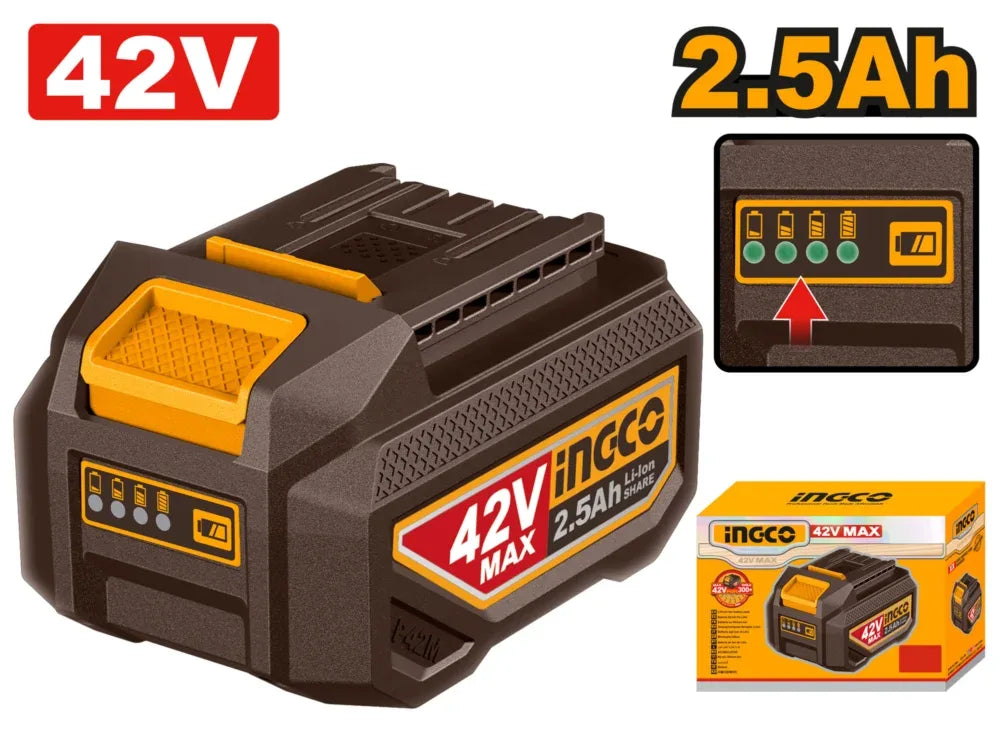 [FBLI42251] INGCO BATTERIE LITHIUM-ION 2,5AH 42V AU MAROC [FBLI42251]