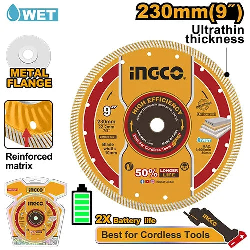 INGCO DISQUE DIAMANTE ULTRAFIN 230MM AU MAROC [DMD052301]