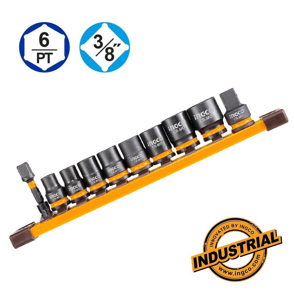 [HKISSD38104] INGCO JEU DE 10 DOUILLES A CHOCS 3/8" DR AU MAROC [HKISSD38104]