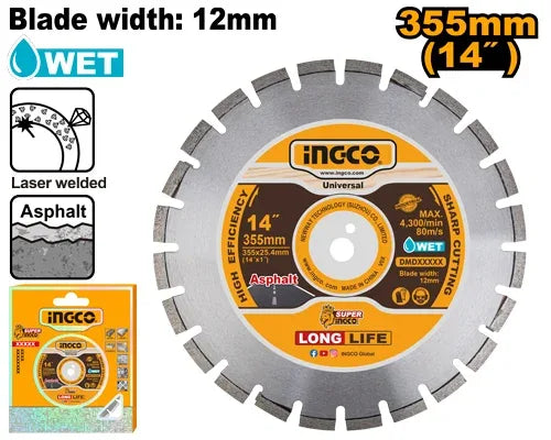 [DMD033553] INGCO DISQUE DIAMANTE POUR SCIE A SOL 355 MM AU MAROC [DMD033553]
