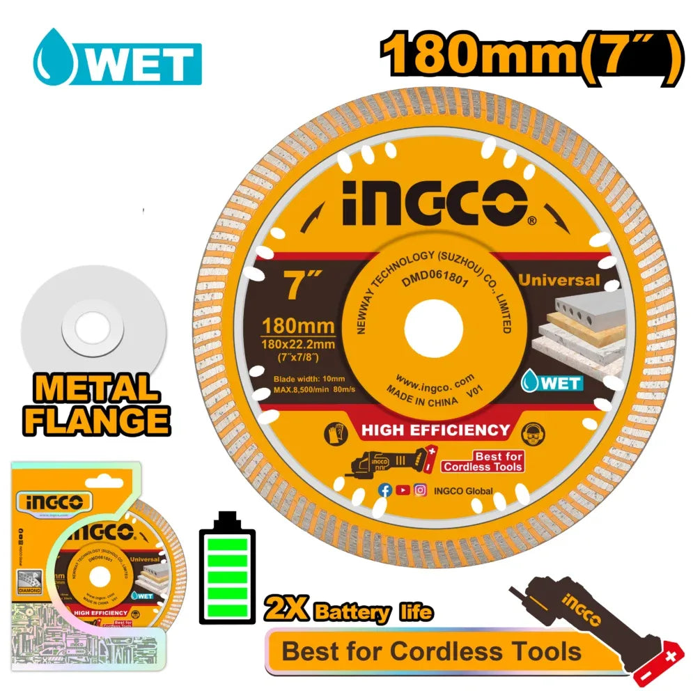 [DMD061801] INGCO DISQUE DIAMANTE ULTRAFIN 180MM AU MAROC [DMD061801]
