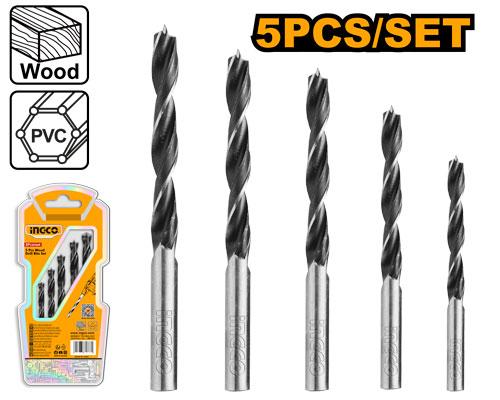 [AKDB5055] INGCO SET DE 5 FORETS A BOIS AU MAROC [AKDB5055]