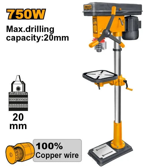 [DP207502] INGCO PERCEUSE SUR COLONNE 20MM 750W AU MAROC [DP207502]