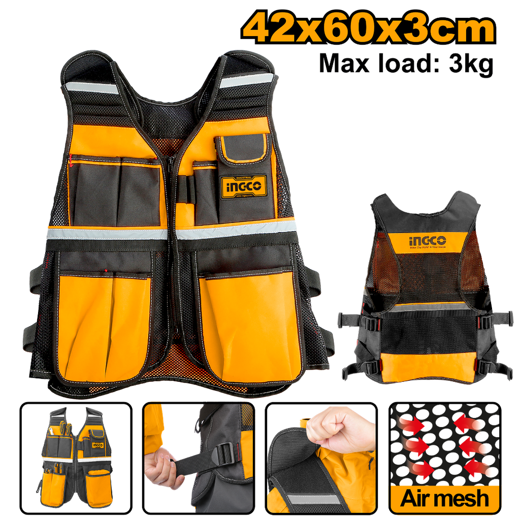 [HTVT0901] INGCO GILET A OUTILS 3KG MAX AU MAROC [HTVT0901]