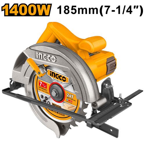 [CS18538] INGCO SCIE CIRCULAIRE 185MM 1400W + 1 LAME SS AU MAROC [CS18538]