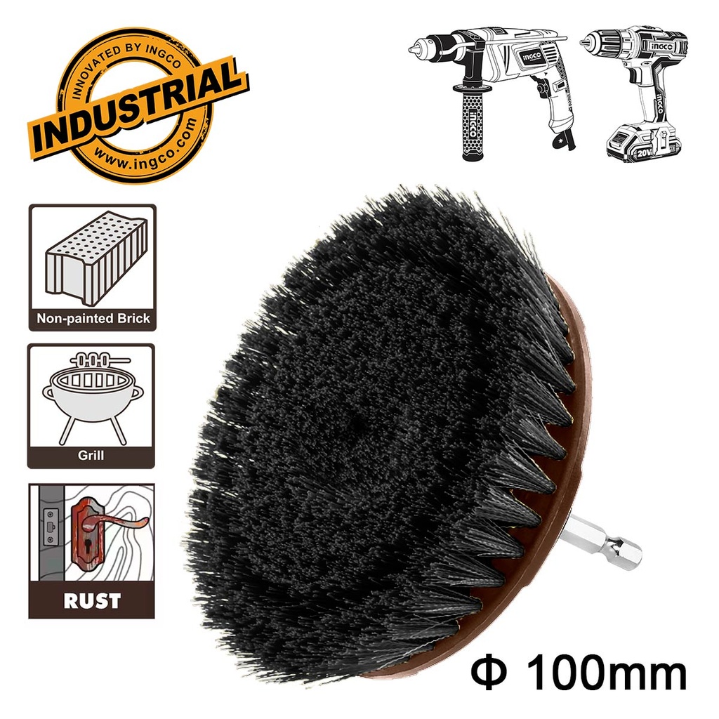 [WCBH1401] INGCO BROSSE DE NETTOYAGE 4" POUR VISSEUSE À POILS DURS AU MAROC [WCBH1401]