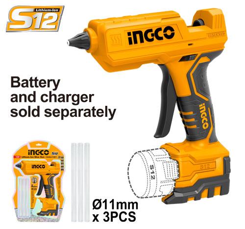 [CGGLI1201] INGCO PISTOLET A COLLE 12V BATTERIE CHARGEUR NON INCLUS AU MAROC [CGGLI1201]