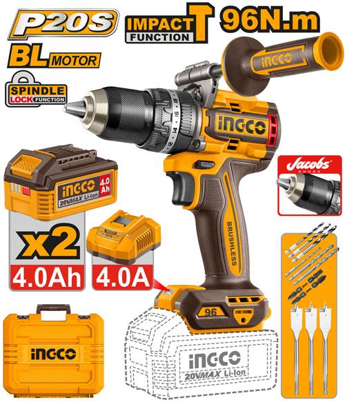 [CIDLI209686] INGCO VISSEUSE PERCEUSE 20V 96NM AU MAROC [CIDLI209686]