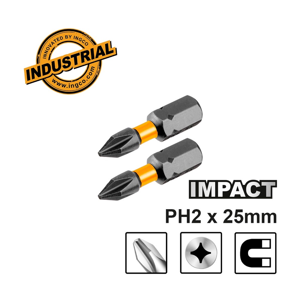 [SDBIM71PH225] INGCO JEU DE 2 EMBOUTS S2 PH2 25MM AU MAROC [SDBIM71PH225]