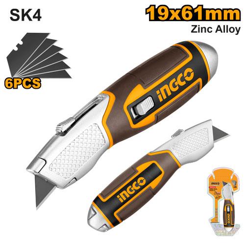 [HUK618] INGCO COUTEAU 61X19MM6 LAMES ZINC AU MAROC [HUK618]