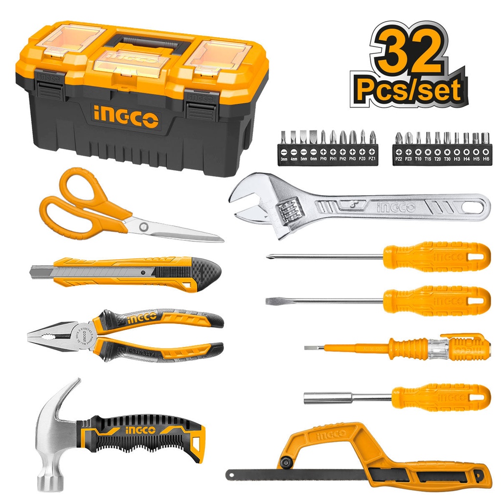 [HKTHP10321] INGCO BOITE A OUTILS 32 PCS AU MAROC [HKTHP10321]