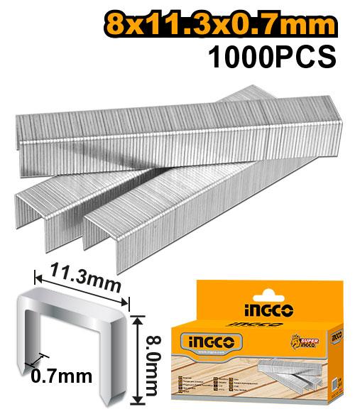 [STS0108] INGCO BOITE AGRAFES 1000PCS 8MM/0.7MM (HSG1403) AU MAROC [STS0108]