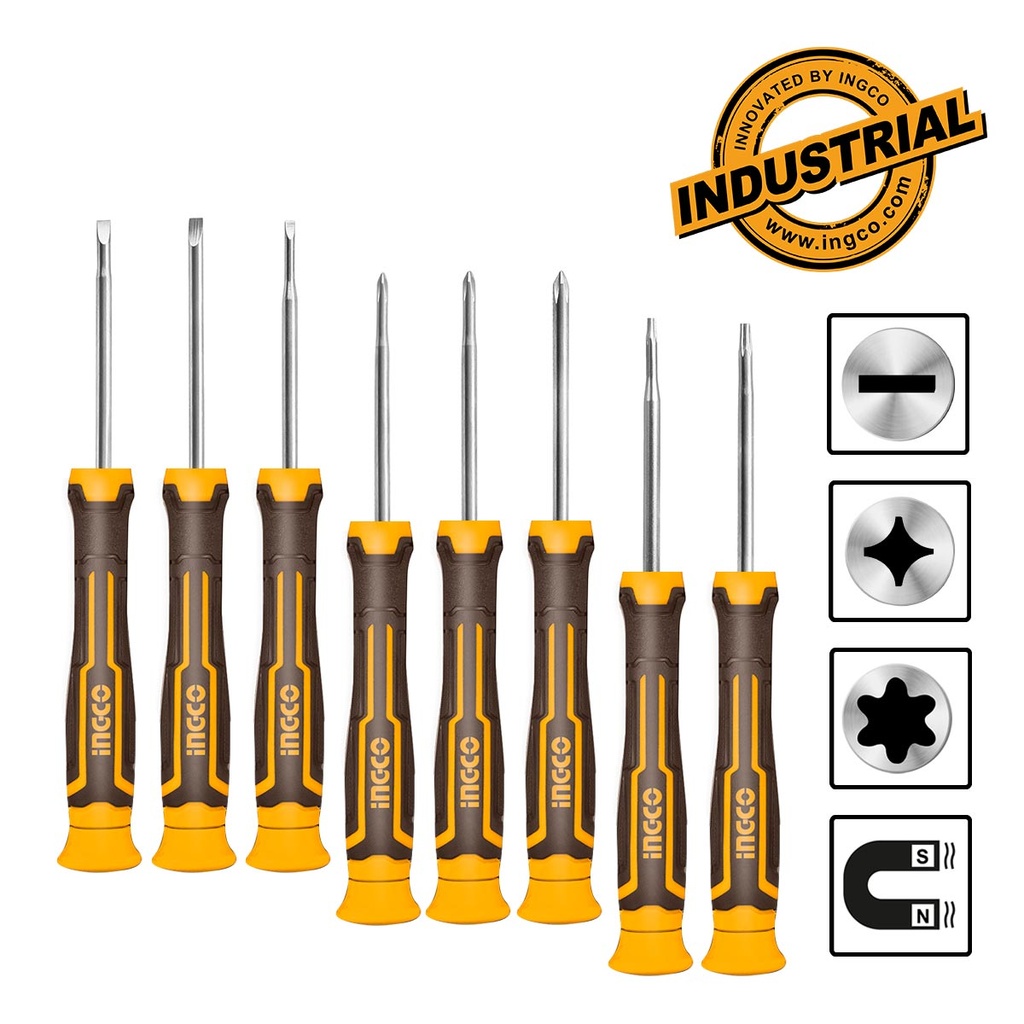 [HKSD0818] INGCO SET DE 8 TOURNEVIS A PRECISION AU MAROC [HKSD0818]