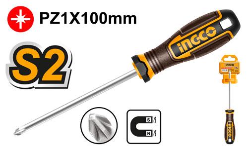 [HSDPZ1100] INGCO TOURNEVIS PZ1 D: 5MM L:100 NR AU MAROC [HSDPZ1100]