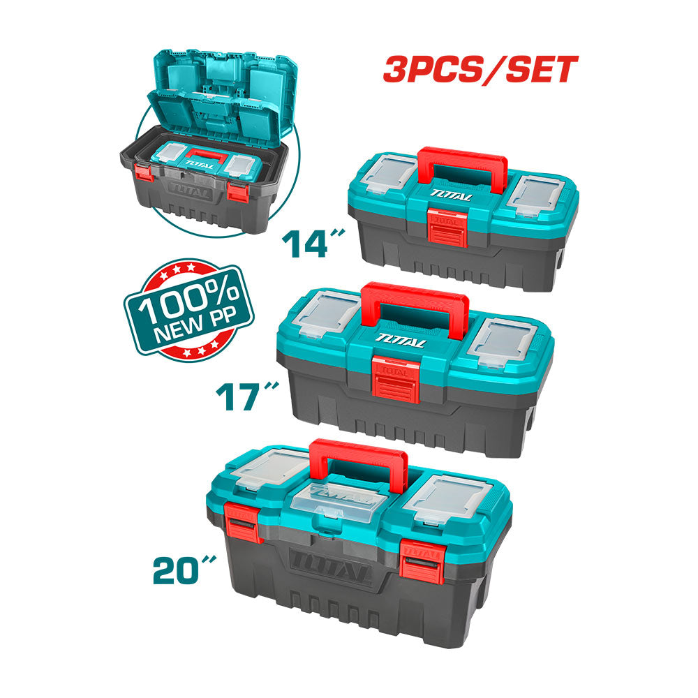 [TPBXK0031] TOTAL COFFRET 3 BOÎTES À OUTILS PLASTIQUE AU MAROC [TPBXK0031]