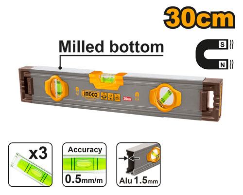 [HSL38030M] INGCO NIVEAU A BULLE MAGNETIQUE 30CM AU MAROC [HSL38030M]