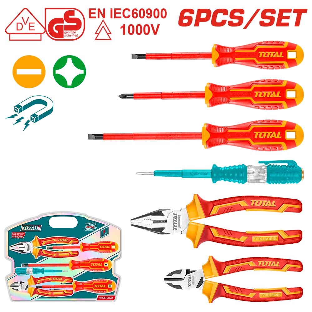 [THKIST3062] TOTAL COFFRET 6 OUTILS ISOLÉS AU MAROC [THKIST3062]