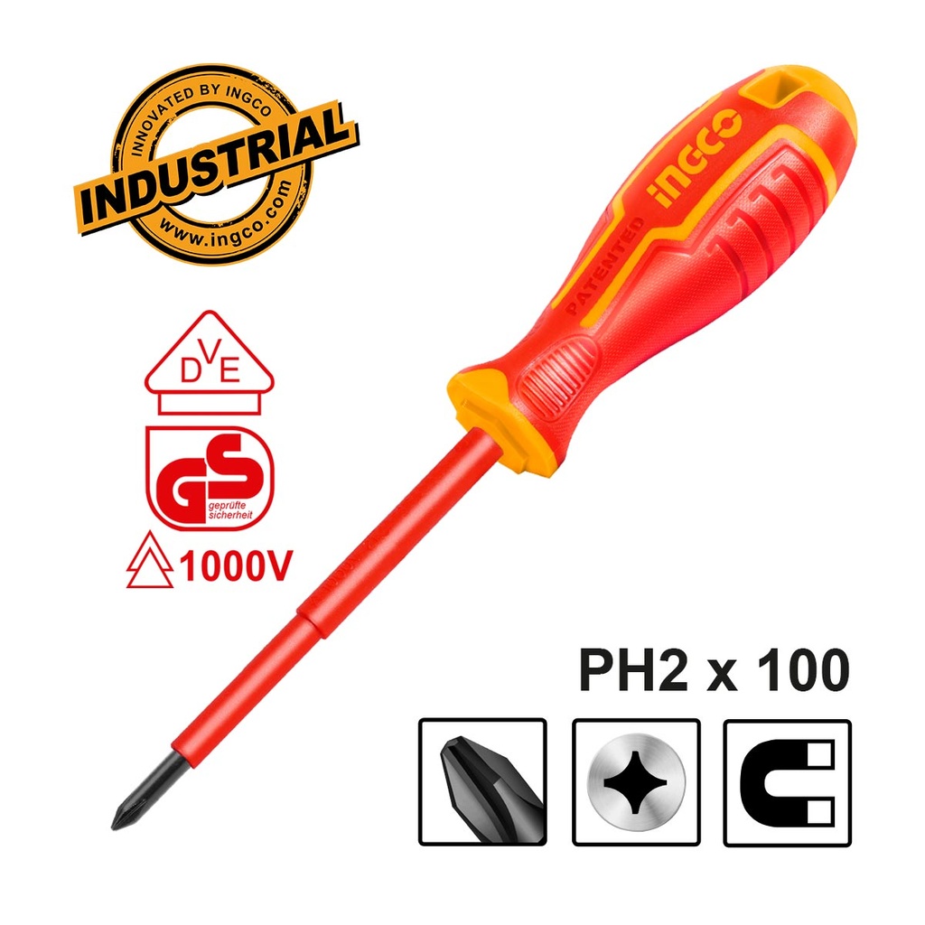 [HISD81PH2100] INGCO TOURNEVIS ISOLE PH 2×100 AU MAROC [HISD81PH2100]