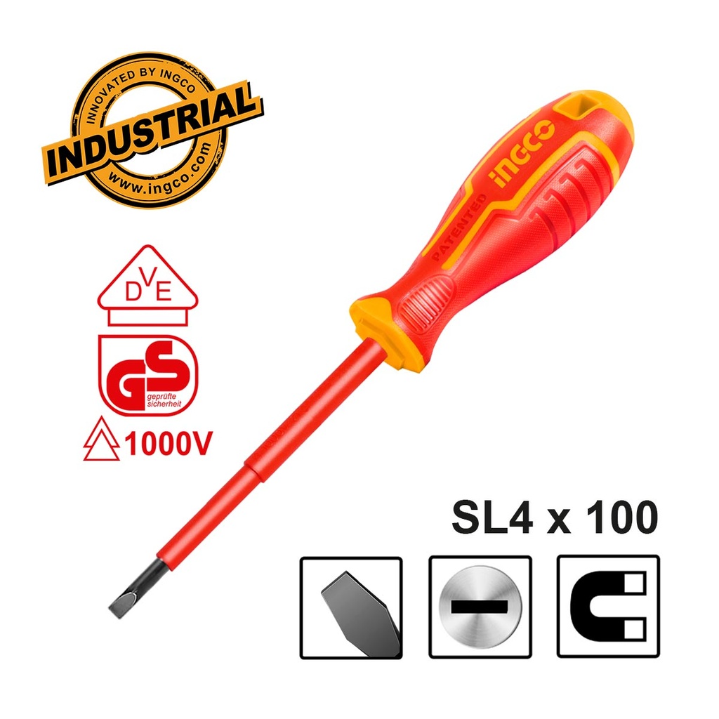 [HISD814100] INGCO TOURNEVIS ISOLE SL4.0×100 AU MAROC [HISD814100]