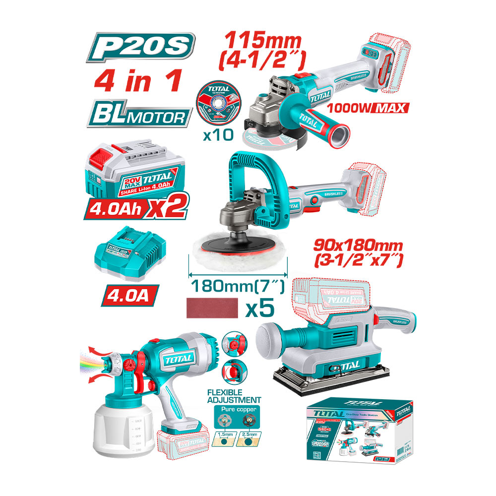 [TOSLI250696] TOTAL KIT COMBO SANS FIL 4 PIÈCES AU MAROC [TOSLI250696]