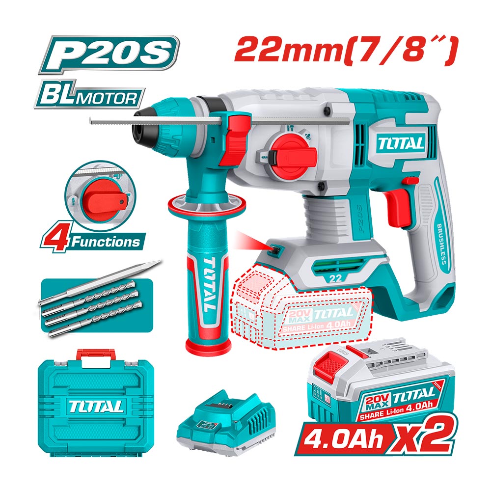 [TRHLI212282] TOTAL MARTEAU PERFORATEUR SANS FIL AU MAROC [TRHLI212282]