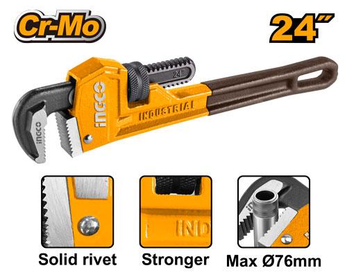 [HPW0824] INGCO CLE SERRE-TUBES EN ACIER DE CARBONE LR: 600M AU MAROC [HPW0824]