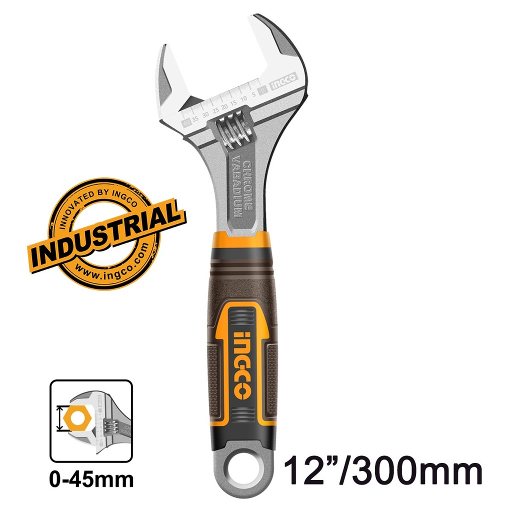 [HADW131128] INGCO CLE A MOLETTE POIGNEE SOUPLE 300MM AU MAROC [HADW131128]