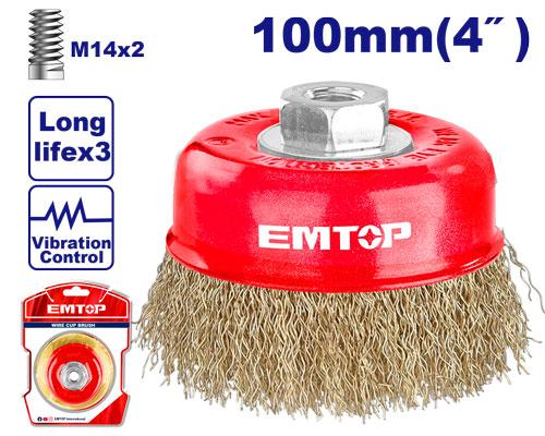 [EWCB11005] Brosse circulaire métallique 100mm EMTOP | EWCB11005