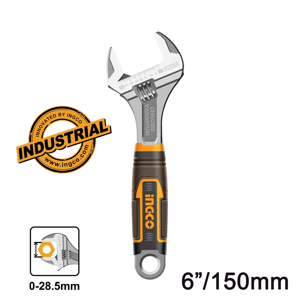 [HADW131068] INGCO CLE A MOLETTE A POIGNEE SOUPLE 150MM AU MAROC [HADW131068]