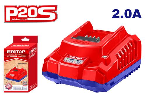 [EFCR20200] Chargeur de batterie P20S - 2.0 Ah EMTOP | EFCR20200