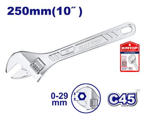 [EAWH131022] Clé à molette 250mm EMTOP | EAWH131022