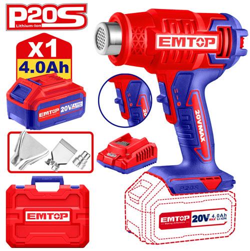 [EHGN200215] Décapeur thermique + batterie 4.0 Ah EMTOP | EHGN200215
