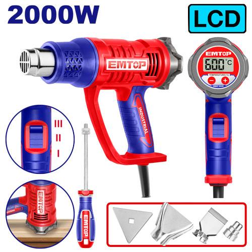 [EHGN20056] Décapeur thermique 2000 W avec écran d'affichage EMTOP | EHGN20056