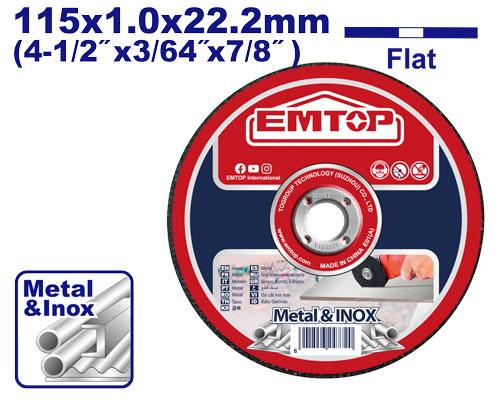 [EACD101151] Disque à tronçonner 115x1,0 mm EMTOP | EACD101151
