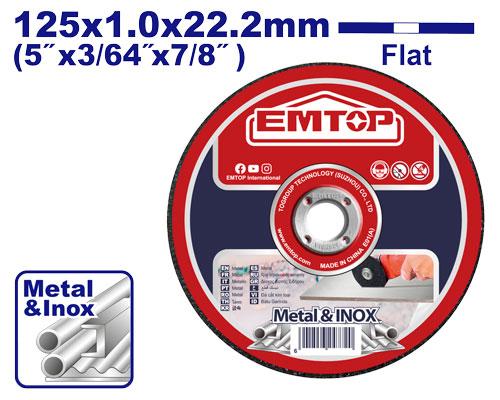 [EACD101251] Disque à tronçonner 125x1,0 mm EMTOP | EACD101251