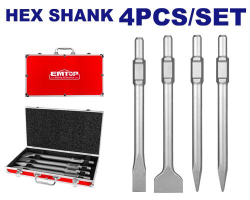 [ECHS0304375] EMTOP JEU DE 4 CISEAUX HEXAGONAUX SDS [ ECHS0304375 ]