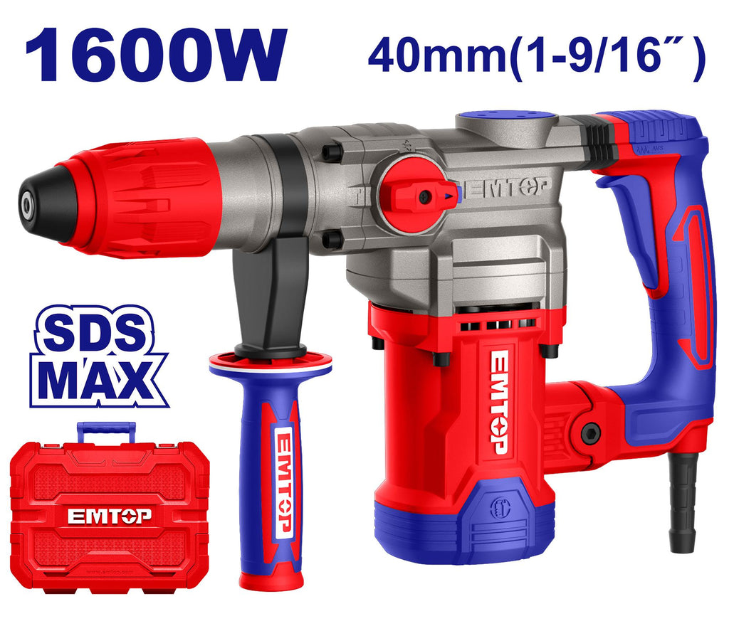 [ERHRM1608] EMTOP MARTEAU PERFORATEUR 40MM - 1600W SDS MAX [ ERHRM1608 ]