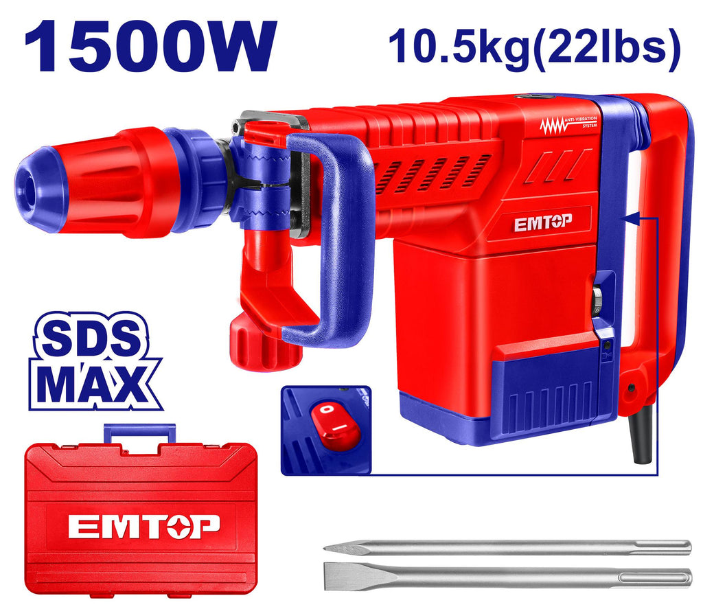[EDBRM1501] EMTOP MARTEAU SDS MAX 10,5KG [ EDBRM1501 ]