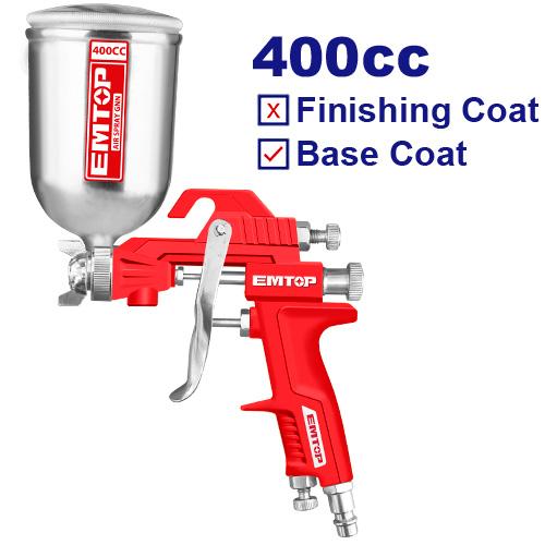 EMTOP PISTOLET À PEINTURE PNEUMATIǪUE - 400CC [ EASG04012 ]