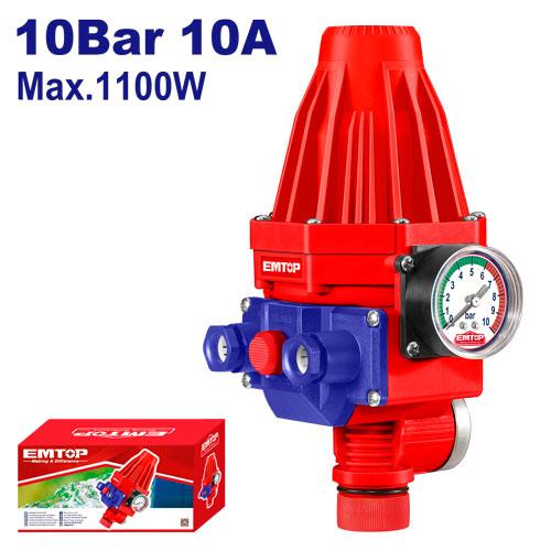 EMTOP PRESSOSTAT MONOPHASÉ  POUR POMPE À EAU 10BAR 10A [ EAPC1201 ]